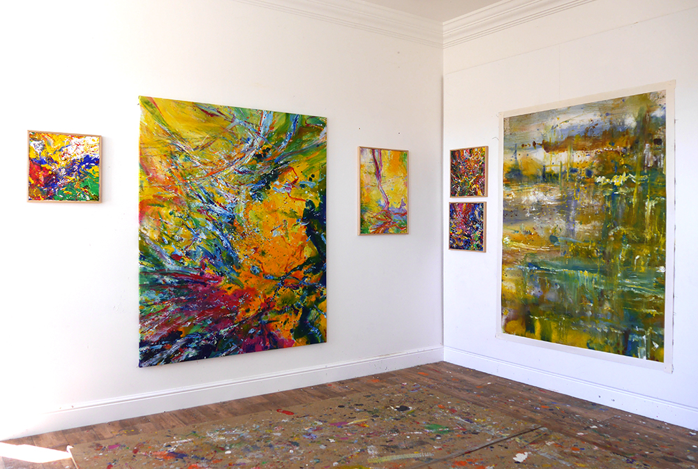 David Lendrum, Framed and Unframed Work in Studio 2017
