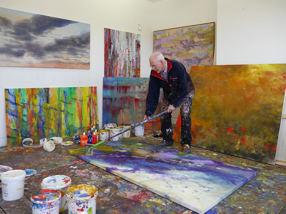 David Lendrum, painting 'Space Journey' 2021